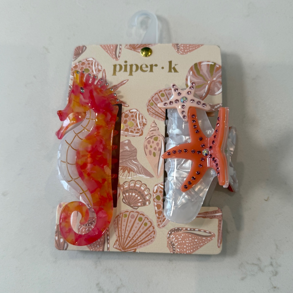 Piper K Seahorse And Starfish Hair Claw Clips Trending Hard To Find